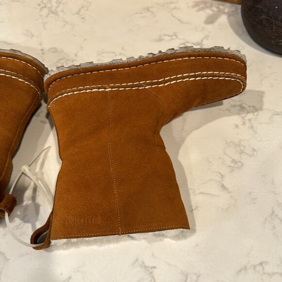 Birkenstock Lahti Mink Brown Suede Shearling boots bohemian western size 36 - Picture 6 of 10